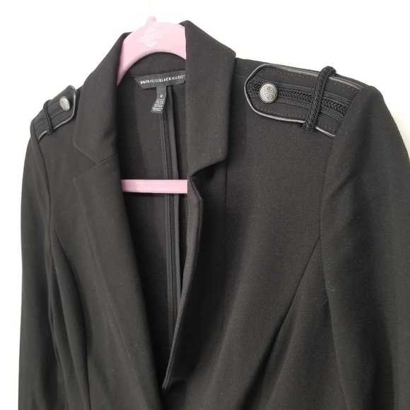 White House Black Market Ponte Knit Blazer Jacket 0 - Picture 7 of 13
